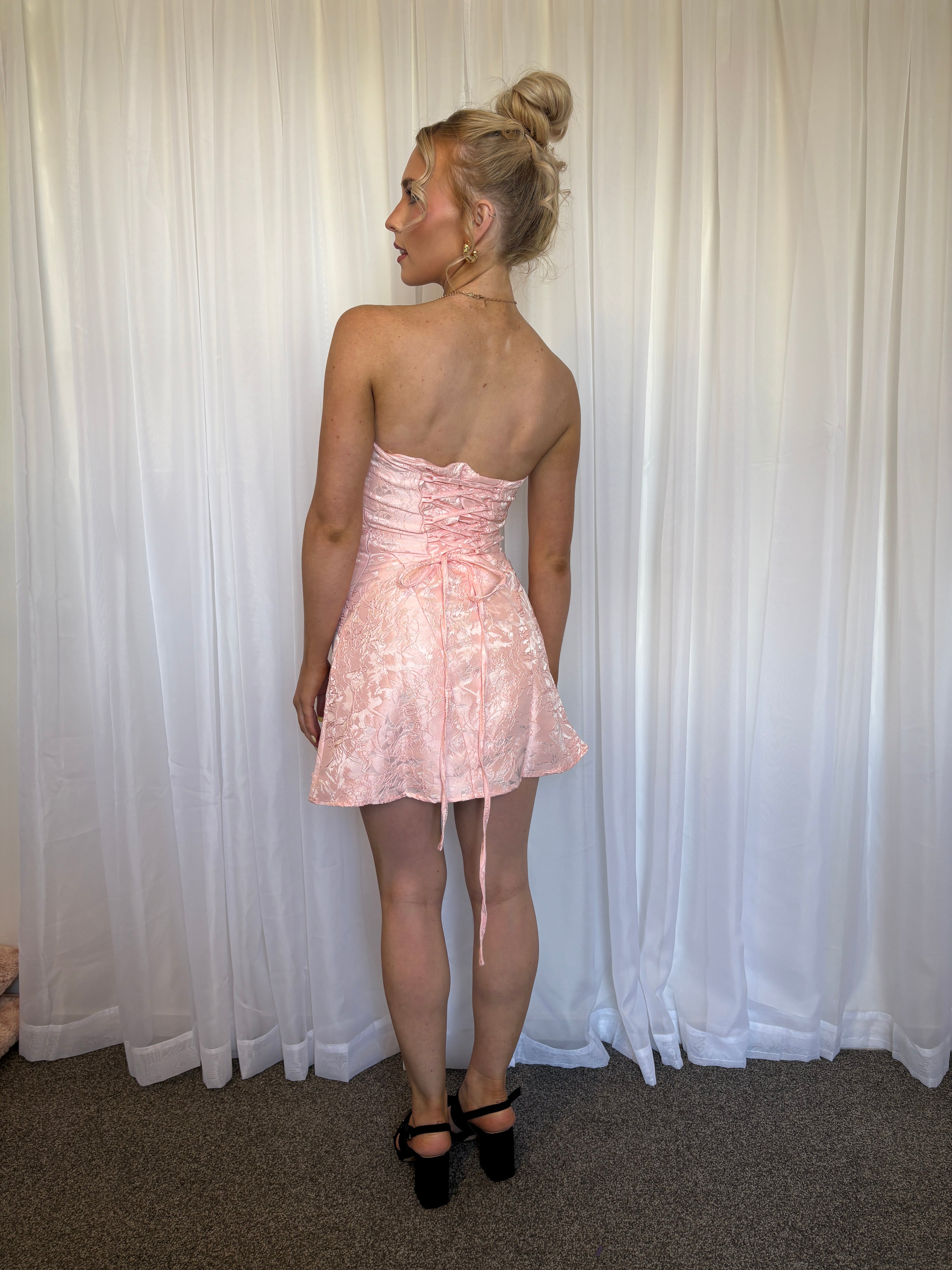 So Stylish Mini Dress - Pink Size 8