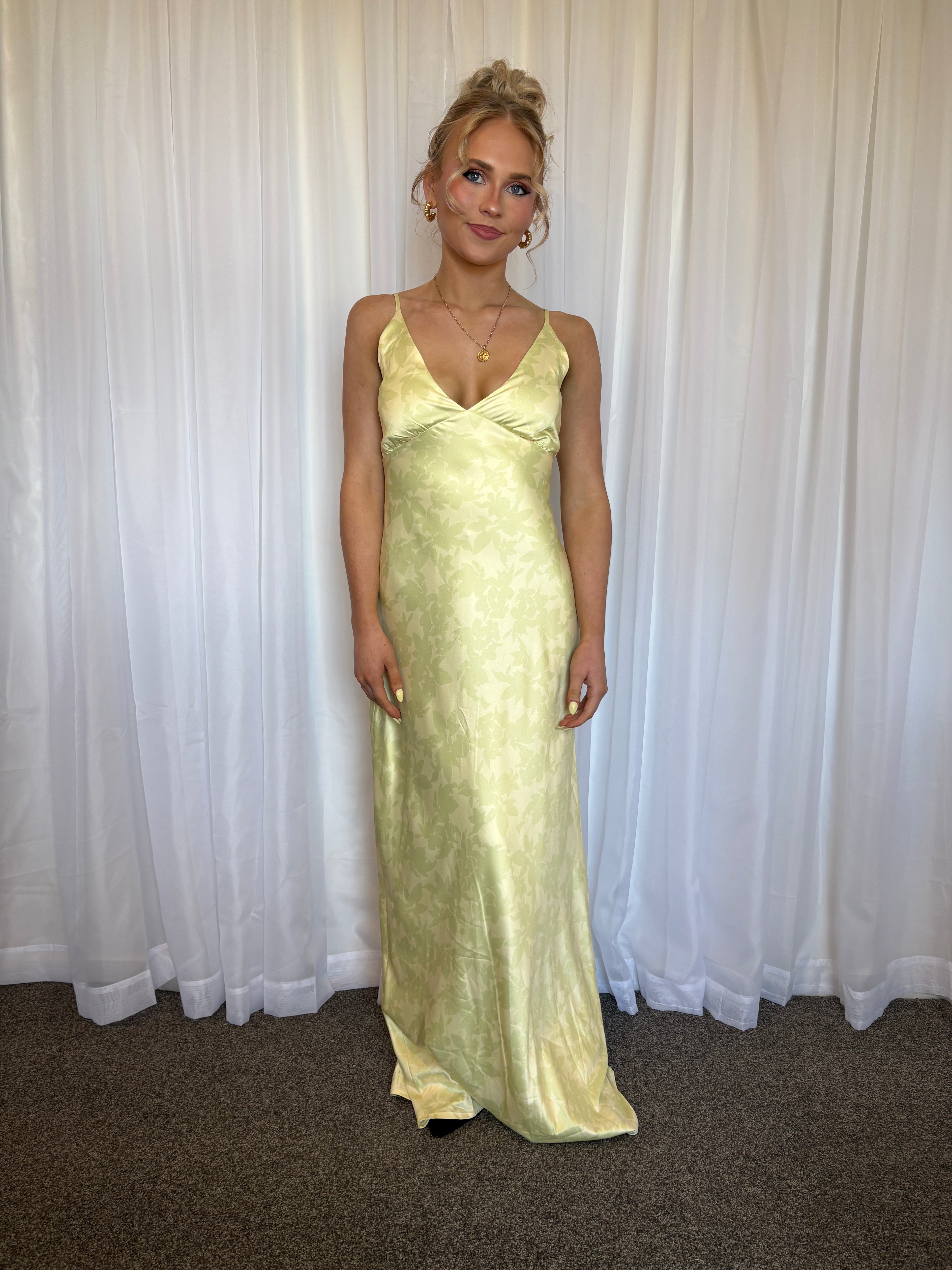 Sorrento Sun Maxi Dress - Yellow Floral Size 10