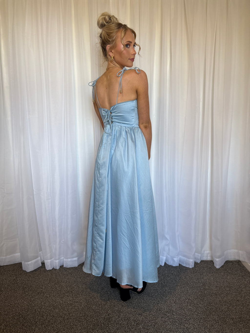 Dolores Midi Dress - Blue Size 10