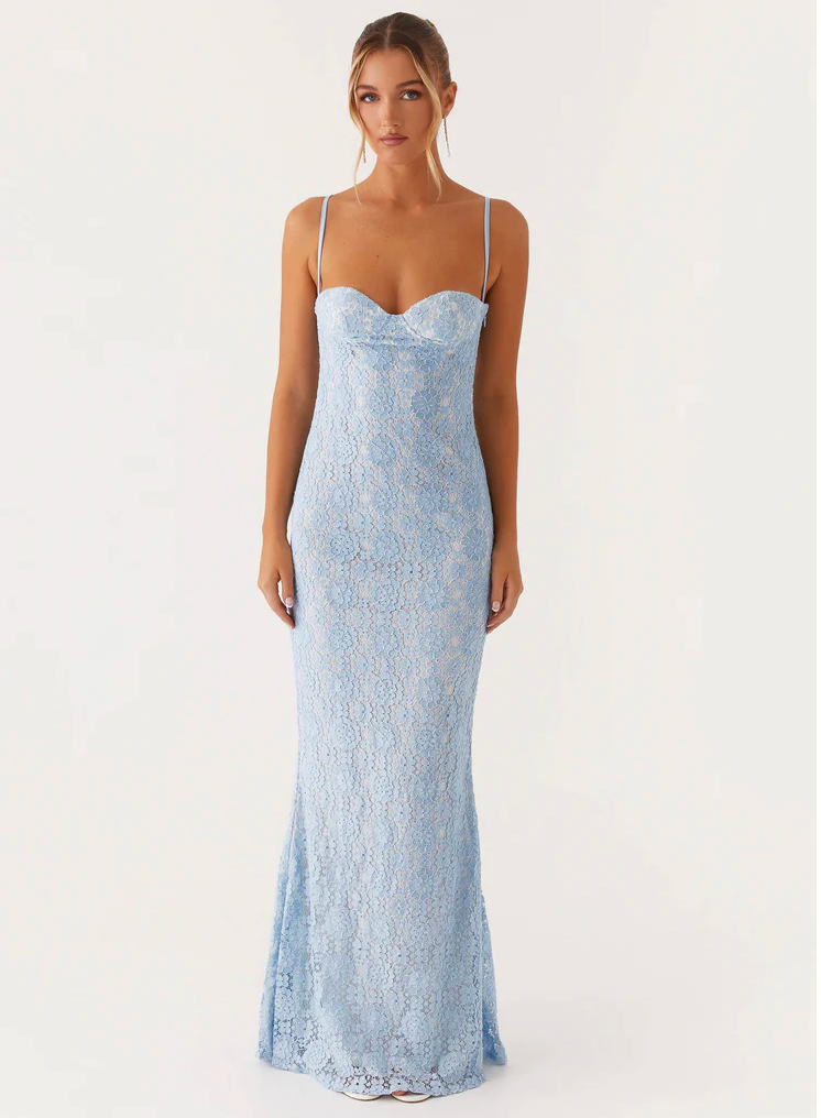 Sonia Maxi Dress - Blue Size 14