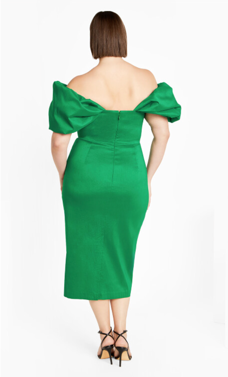 Elyse Dress - Bright Green Size 16